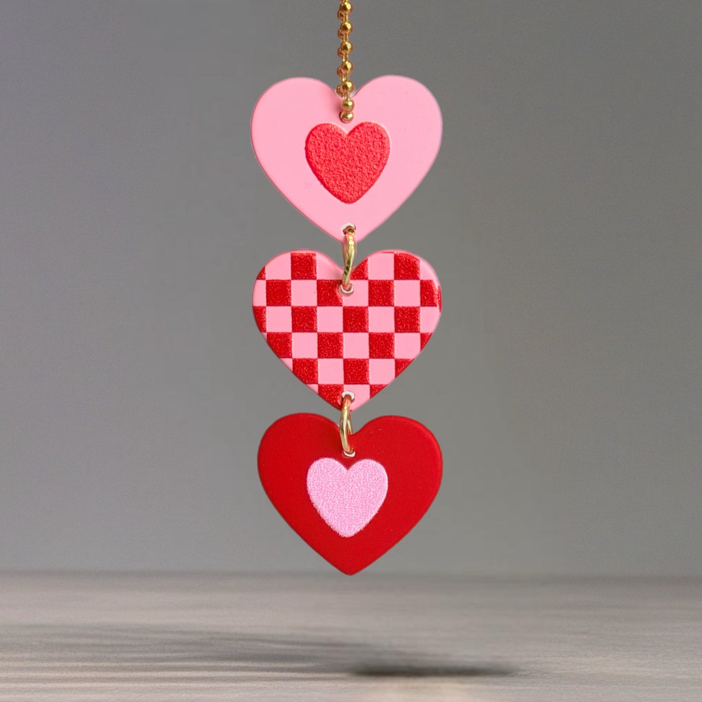 Triple Heart Crush Charm - Tumbler Handle Charm