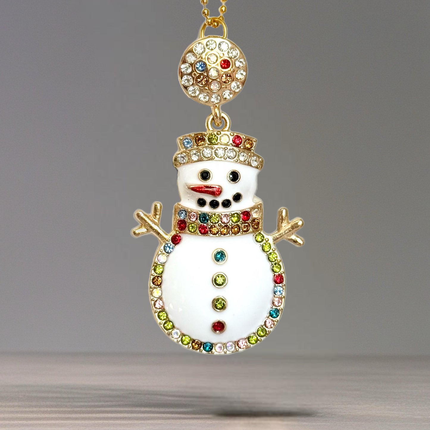 Bling Snowman Charm- Tumbler Handle Charm