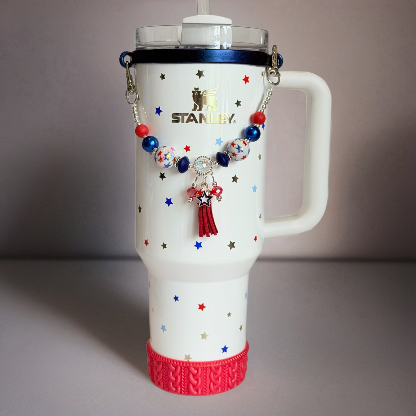 Stars & Stripes Tumbler Charm Necklace