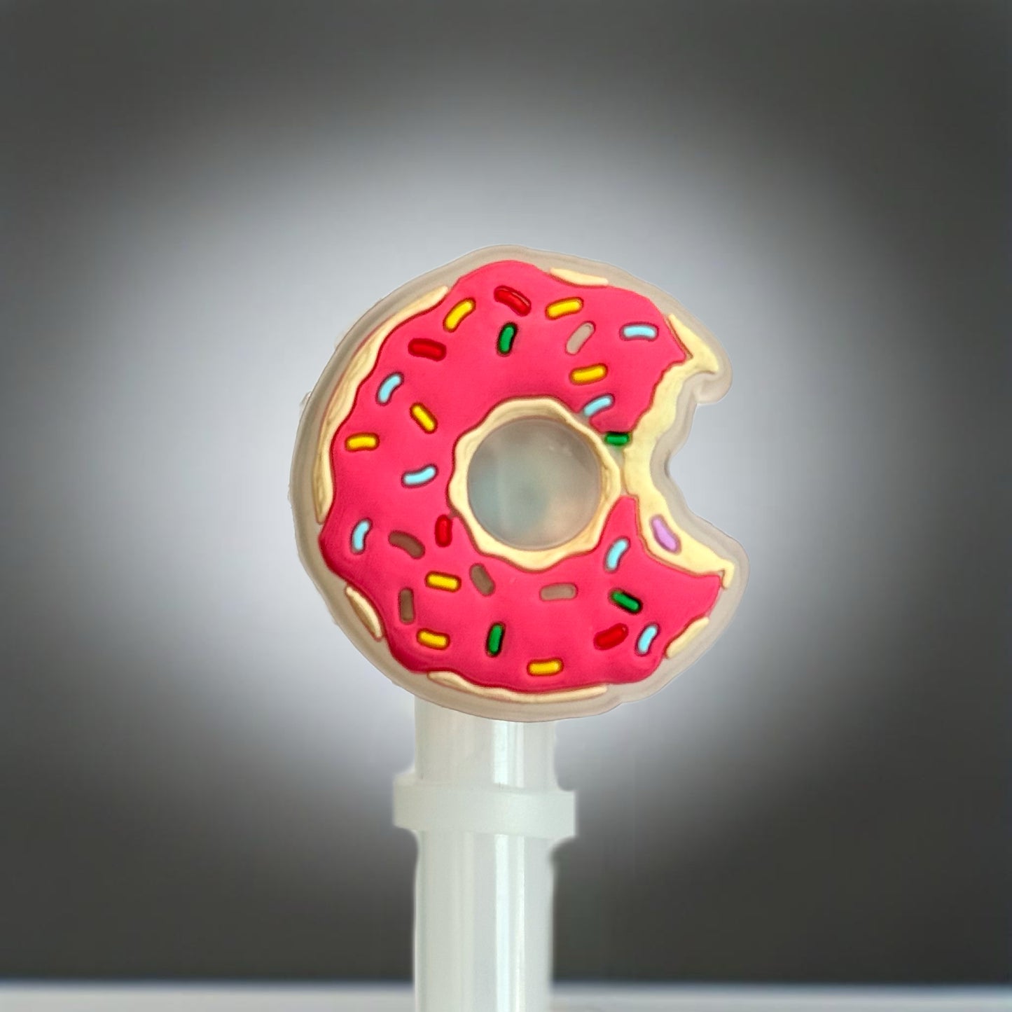 LED Light Up Donut Straw Topper