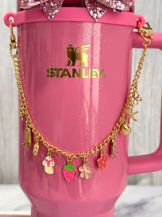 Strawberry Days Deluxe Tumbler Charm Necklace