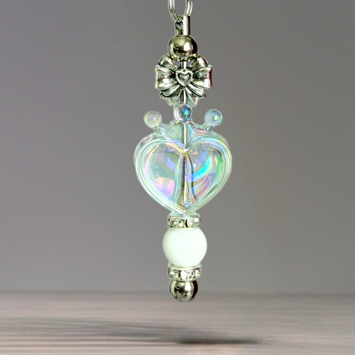 Winter Ice Heart Charm - Tumbler Handle Charm