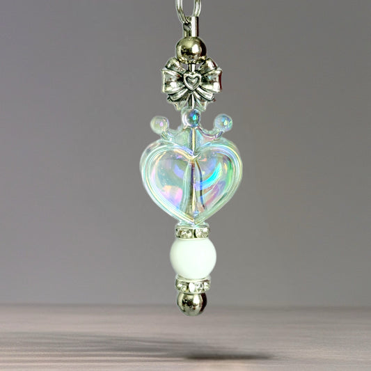 Winter Ice Heart Charm - Tumbler Handle Charm