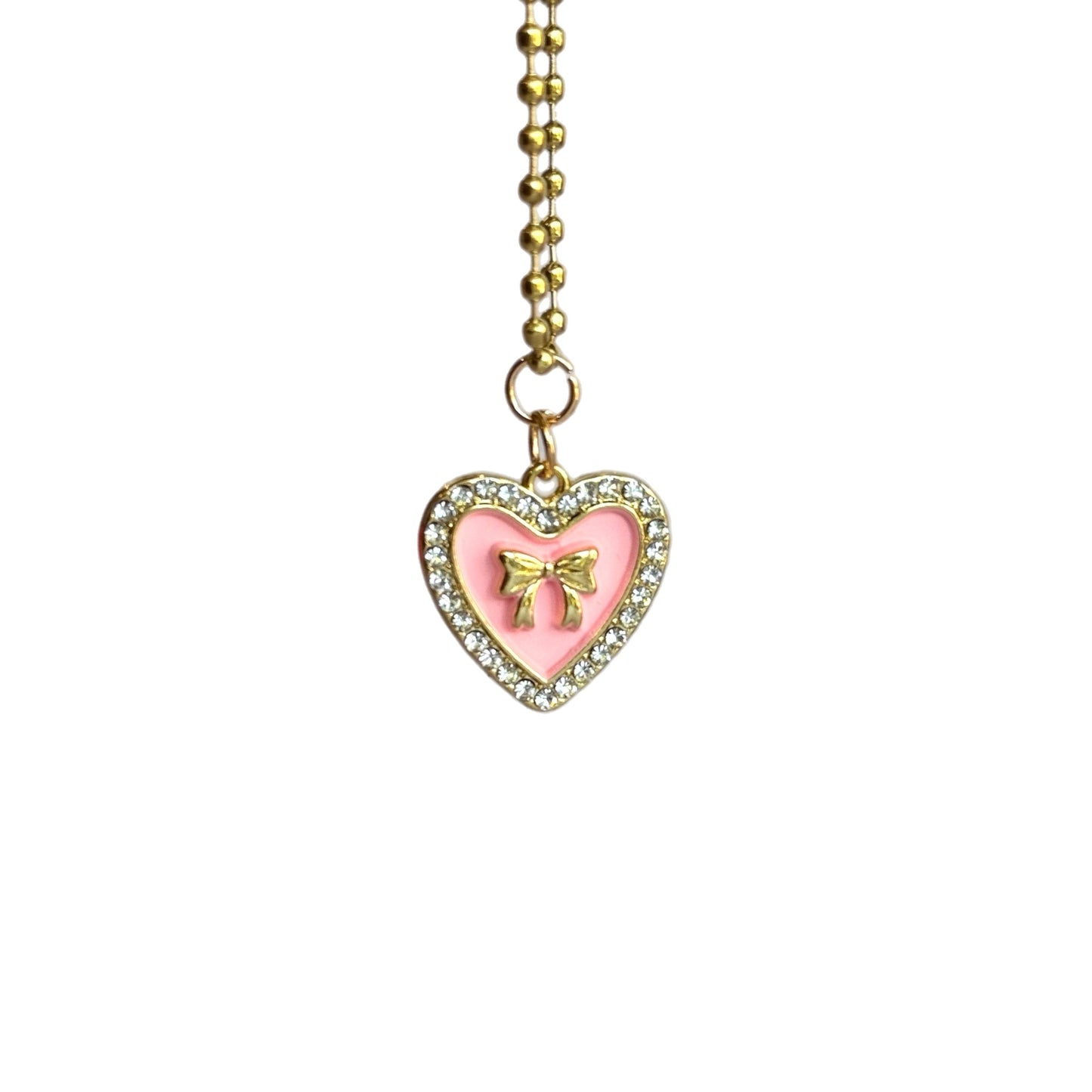 Coquette Heart Charm - Tumbler Handle Charm