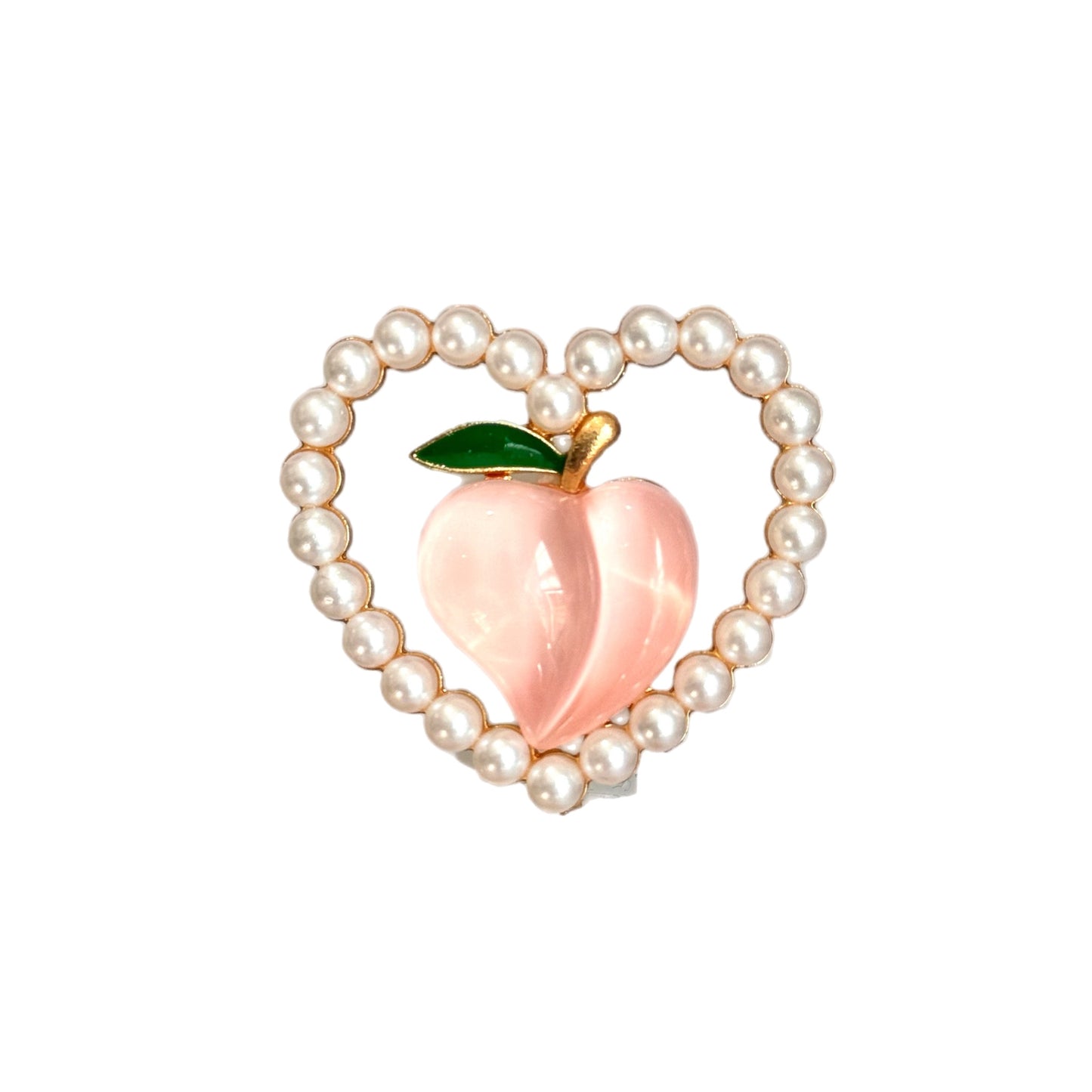 Peach & Pearls Deluxe Metal Straw Topper