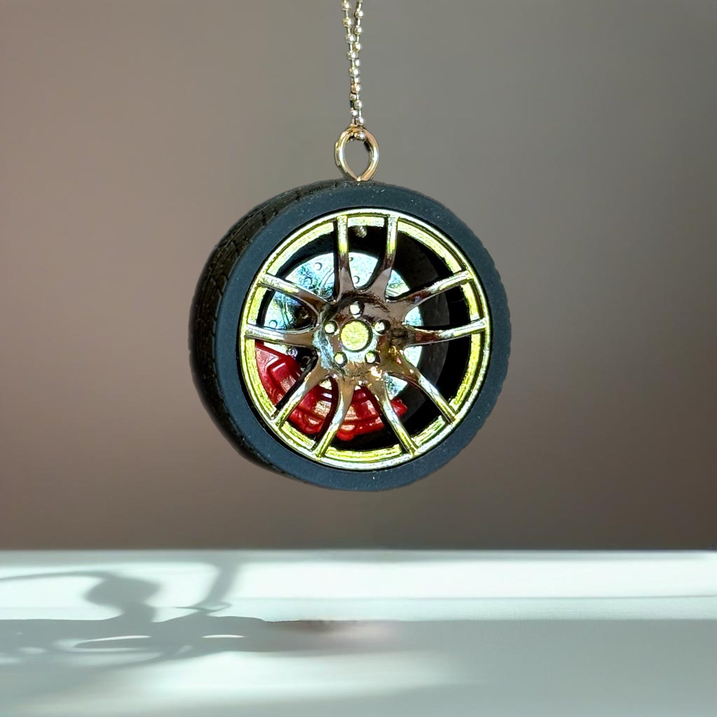 Racecar Wheel Charm - Tumbler Handle Charm