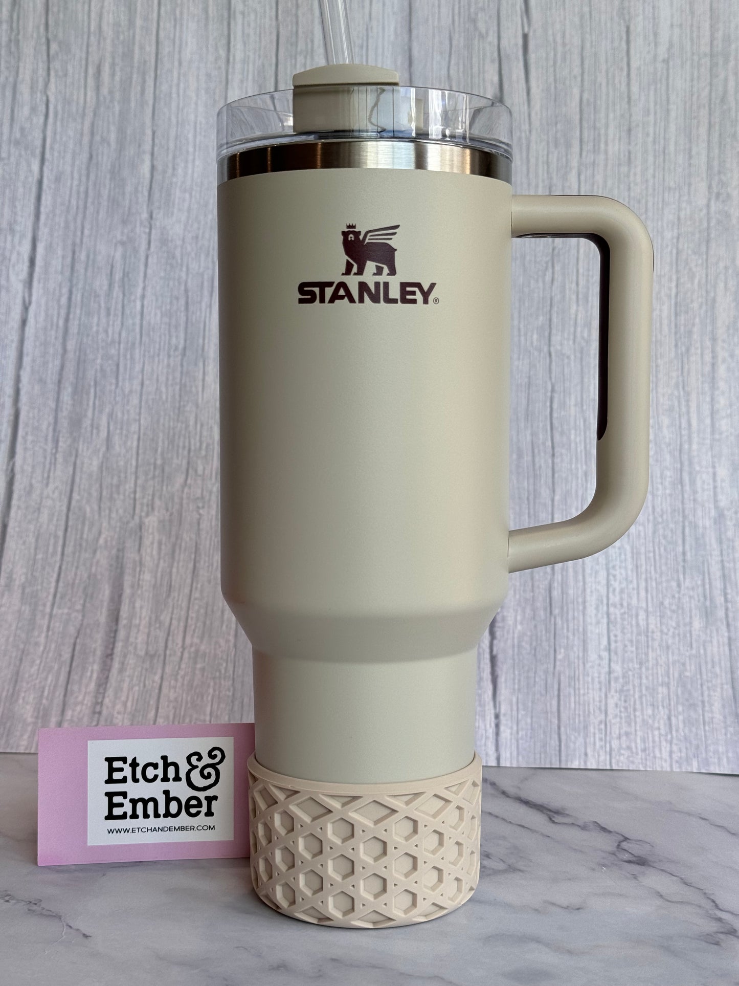 Oat Milk WAFFLE Tumbler Boot -fits 20-40oz New!