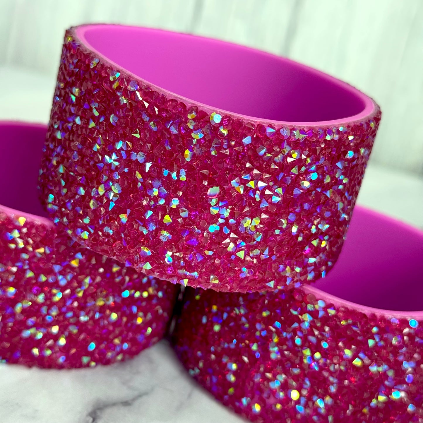 Fuschia Druzy BLING Tumbler Boot -fits 40oz New!