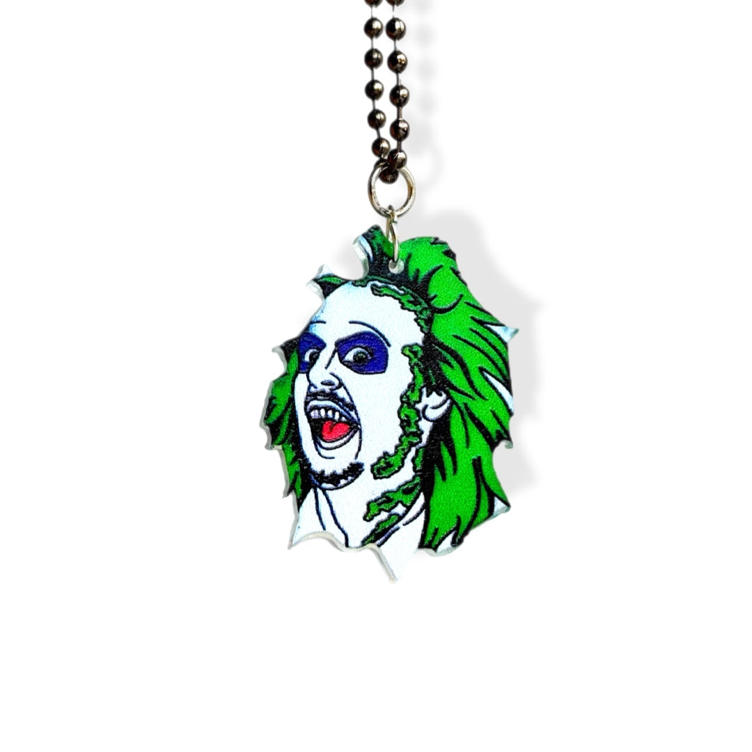 Beetlejuice Face Charm - Tumbler Handle Charm