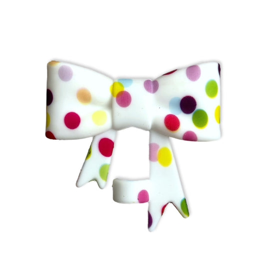 Celebration Confetti 3D Bow Straw Topper