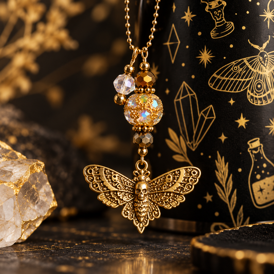 Black Magic Moth Charm - Tumbler Charm