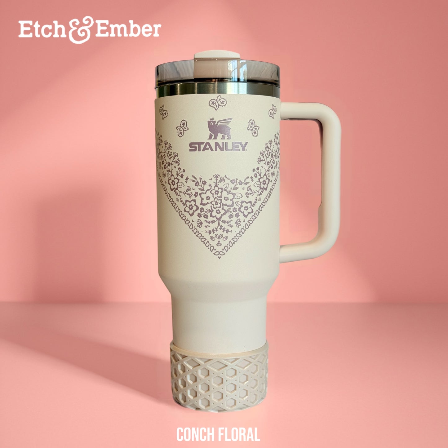Conch Floral WAFFLE Tumbler Boot -fits 20-40oz