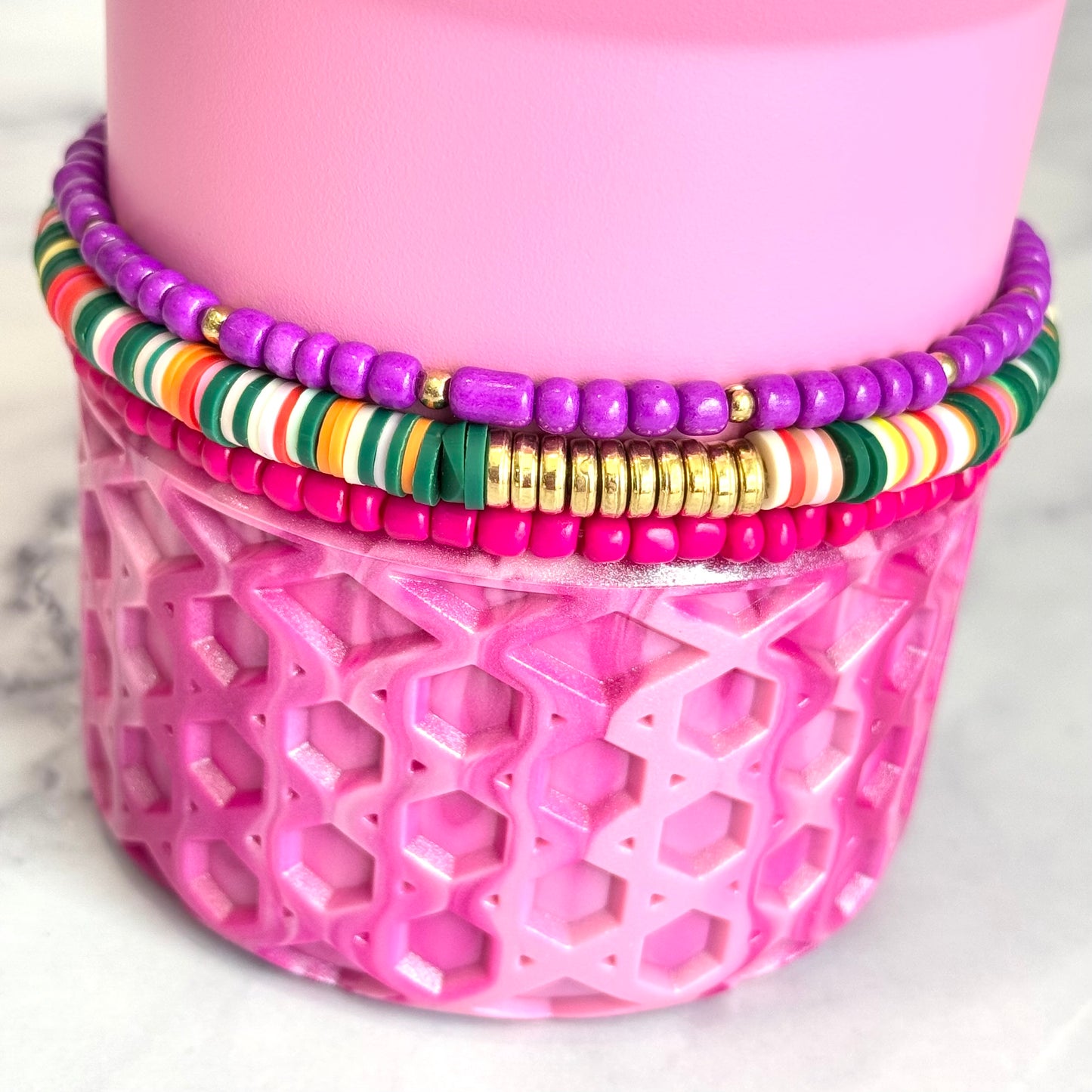 Taste the Rainbow Tumbler Bracelet Stack -fits 30-40oz