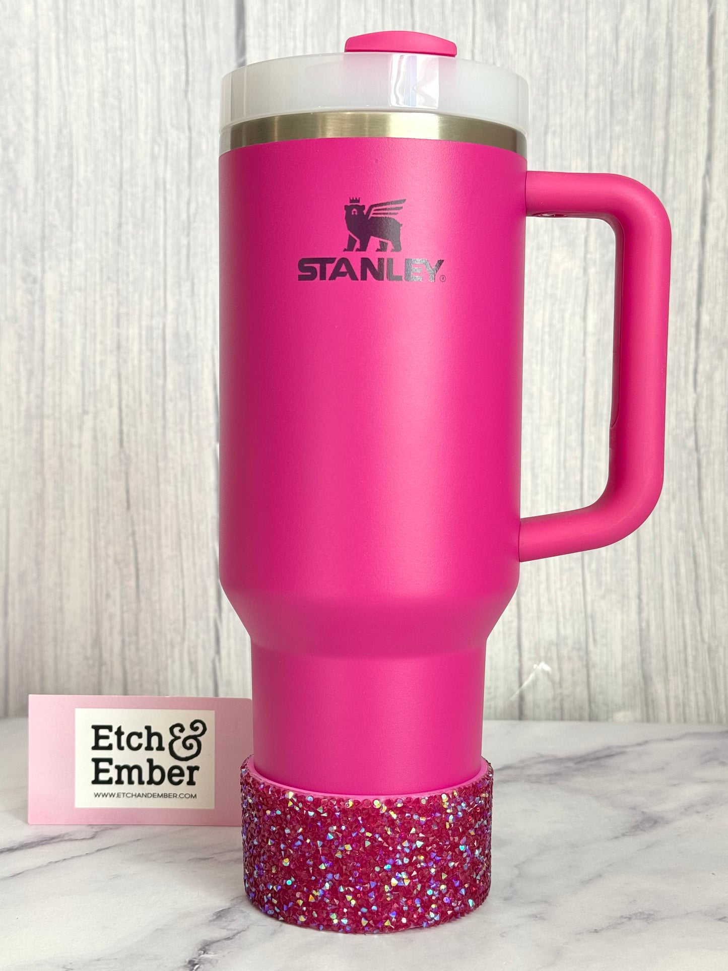 Fuschia Druzy BLING Tumbler Boot -fits 40oz New!