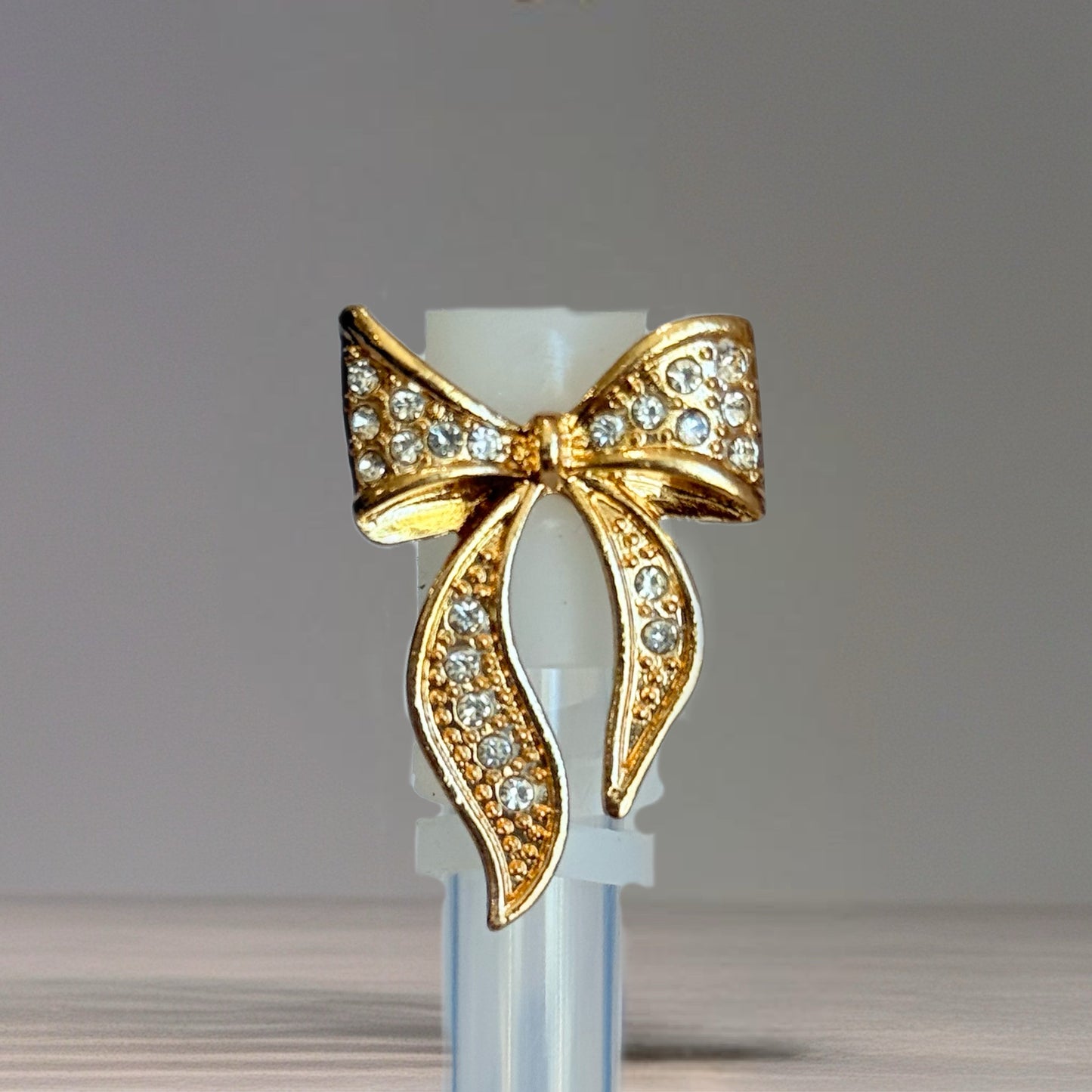 Golden Bow Straw Topper