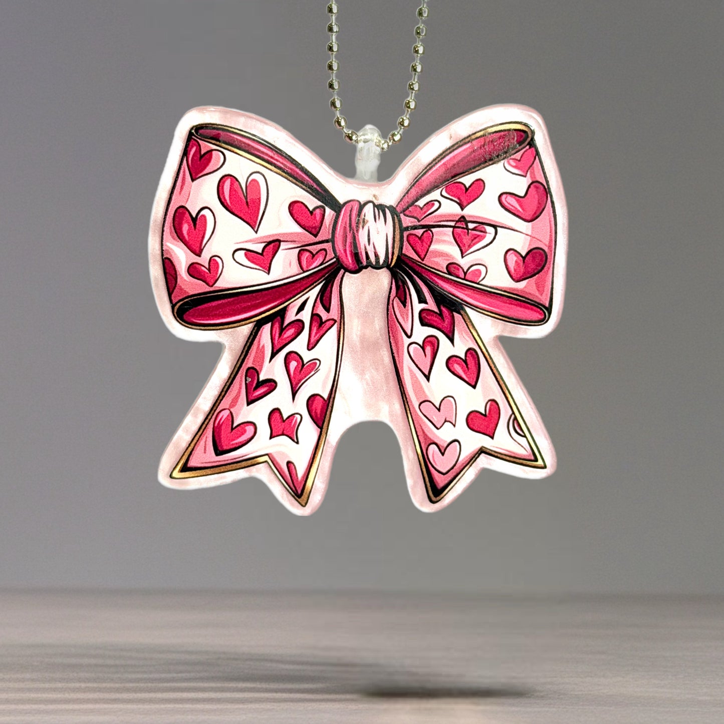 Valentine Heart Bow Charm - Tumbler Handle Charm