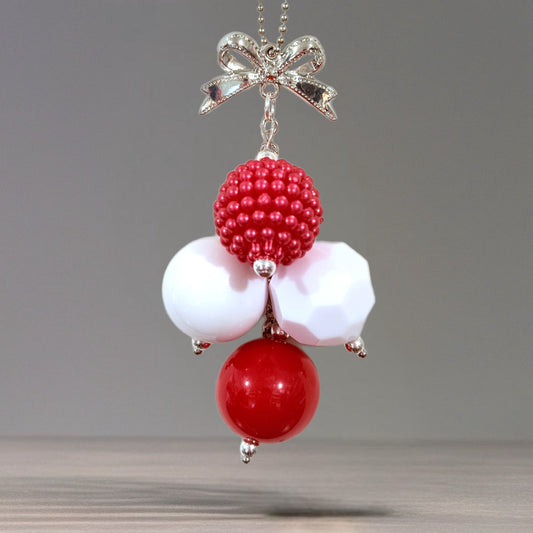 Red Pearl Mini Bauble Charm - Tumbler Handle Charm