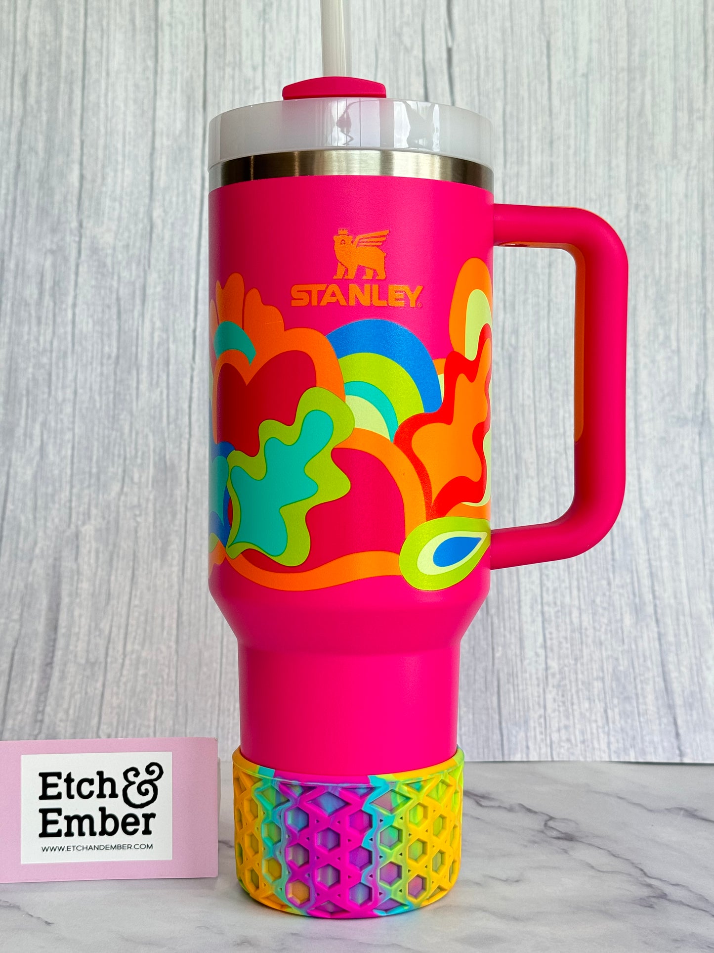 TROPICAL WAVE WAFFLE Tumbler Boot -fits 20-40oz