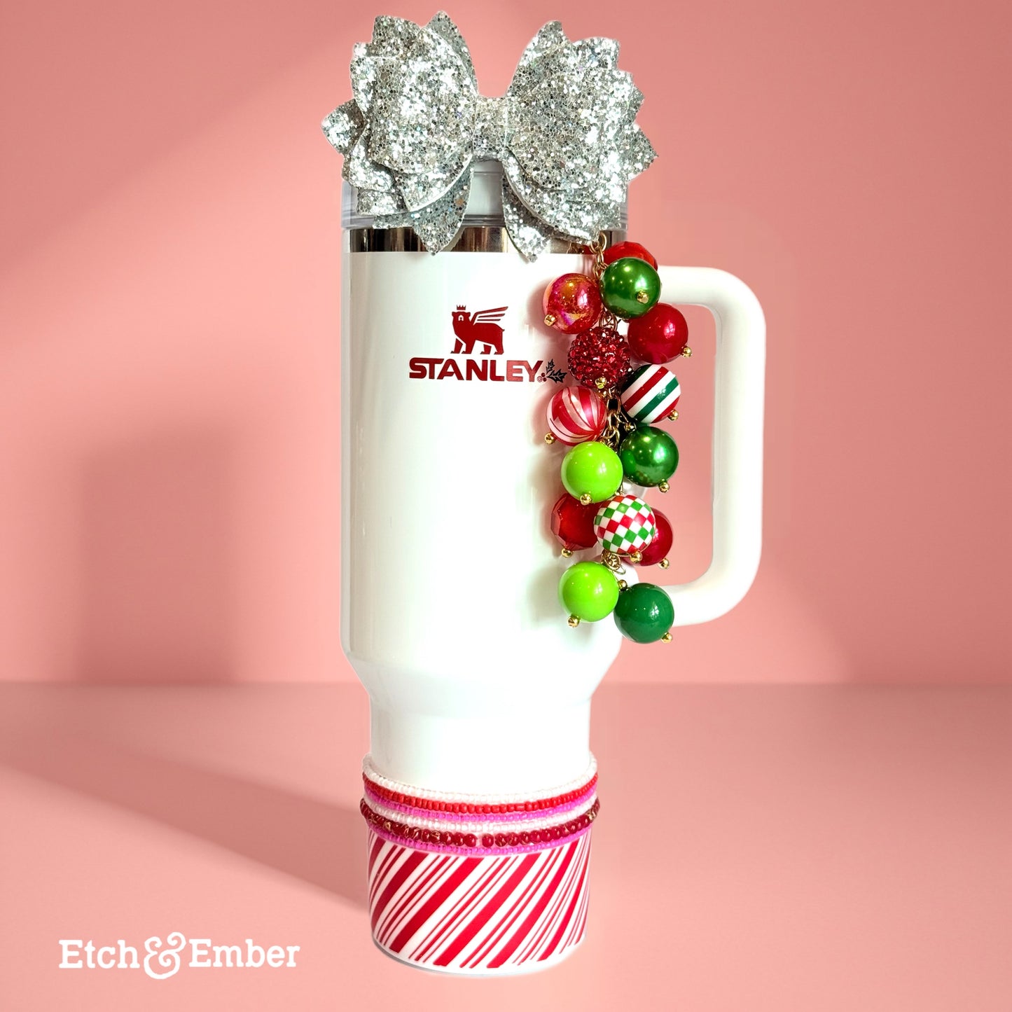 Christmas Cheer Bauble Charm - Tumbler Handle Charm