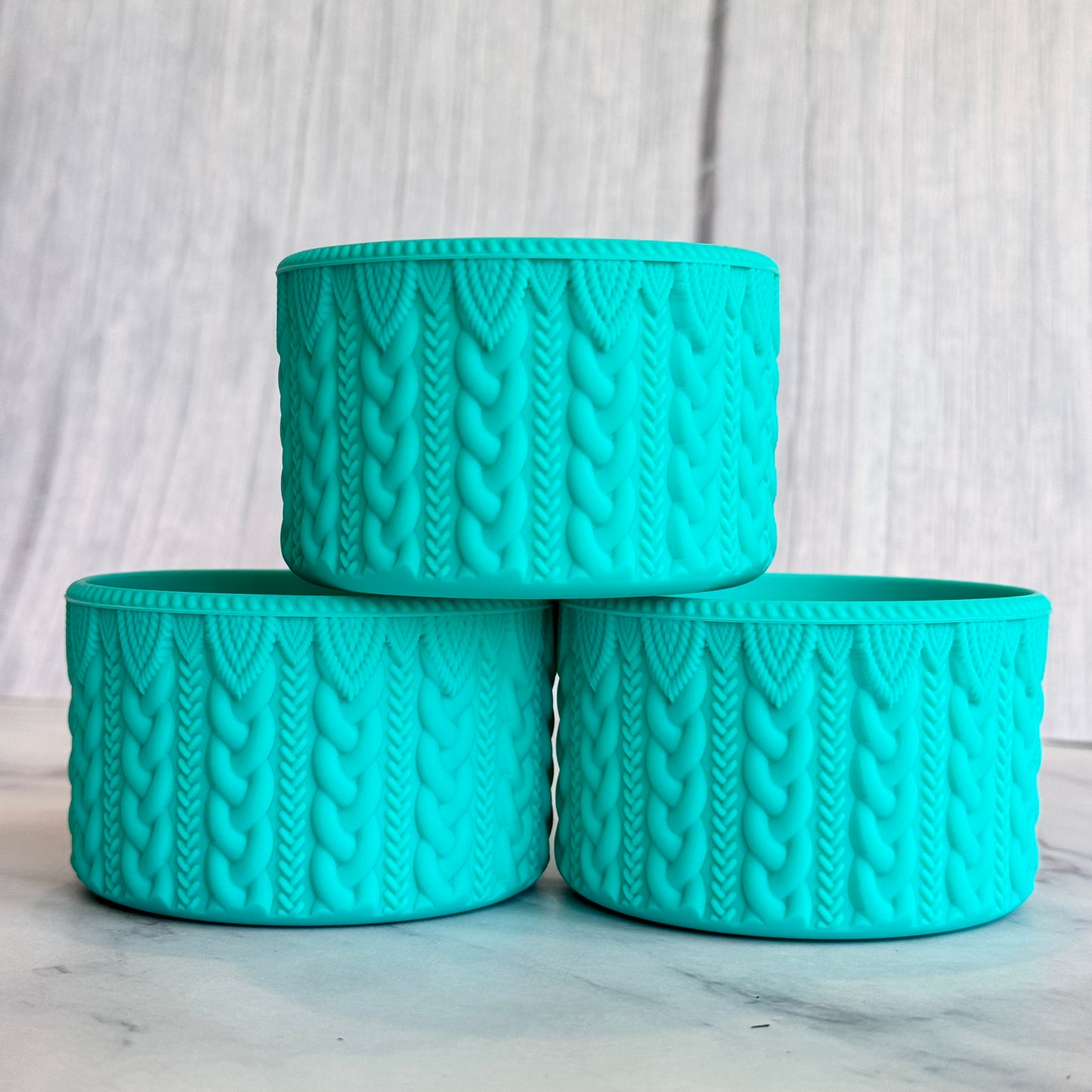 TIFFANY BLUE MACRAME Tumbler Boot -fits 20-40oz