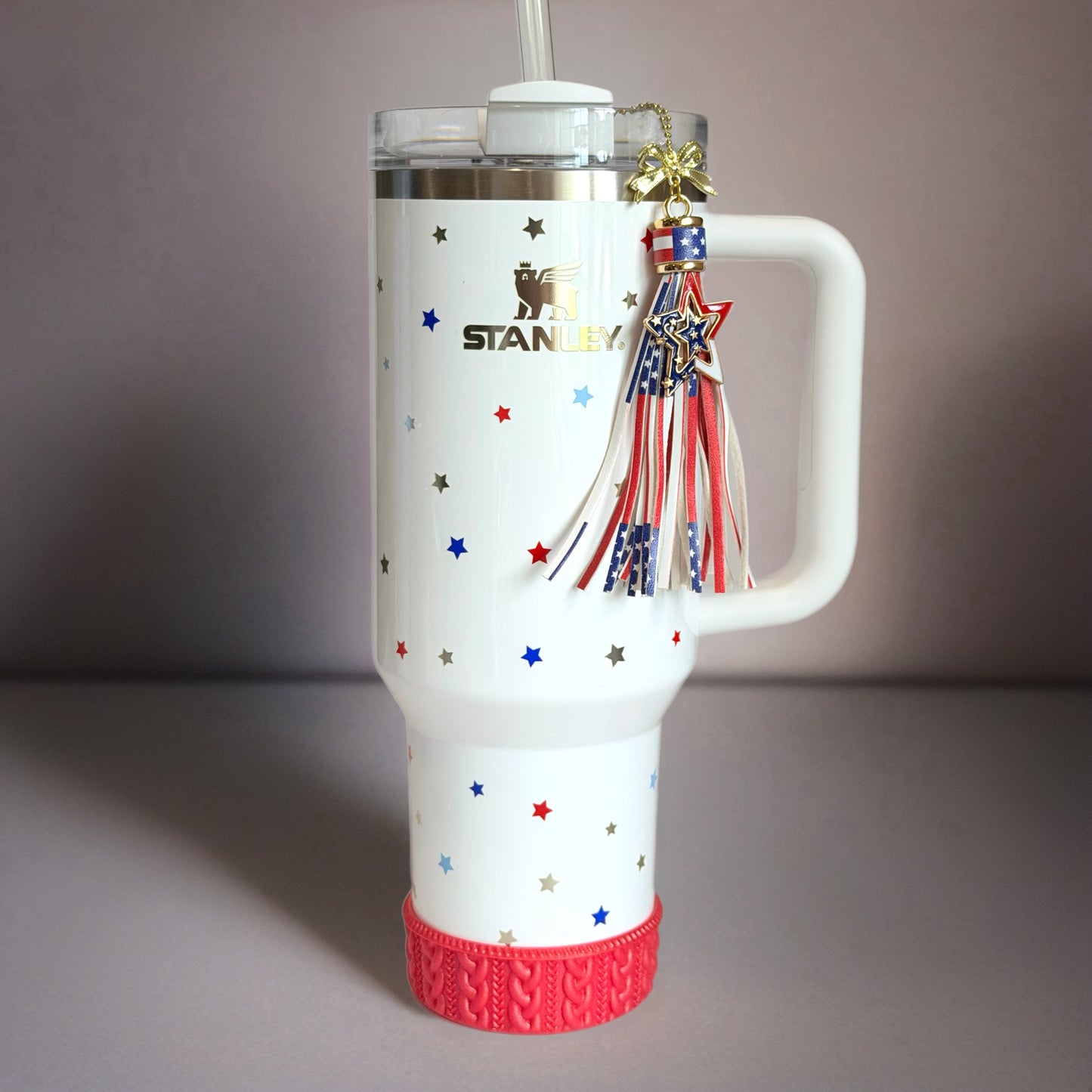 Patriotic Tassel Charm - Tumbler Handle Charm