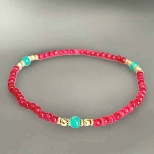Coral Tumbler Bracelet