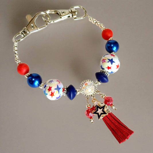 Stars & Stripes Tumbler Charm Necklace