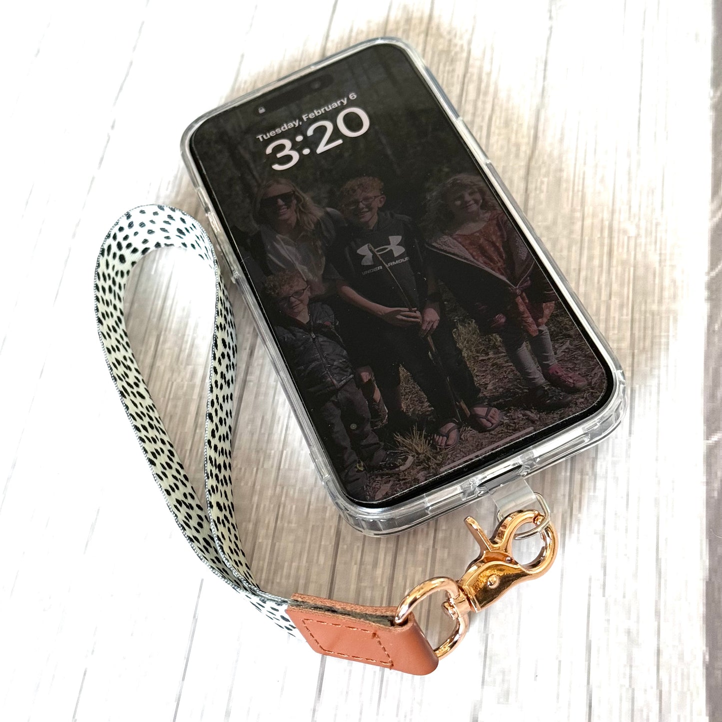Phone Wrist Strap with Tether Tab - HIGHLAND COW