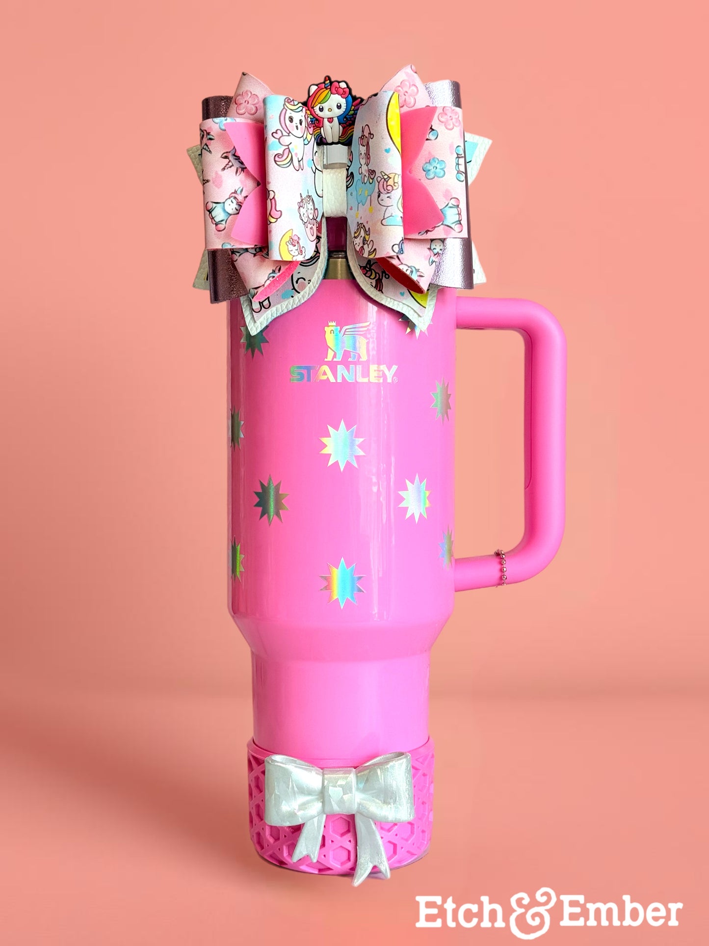 Popsicle Pink Coquette WAFFLE Tumbler Boot -fits 20-40oz