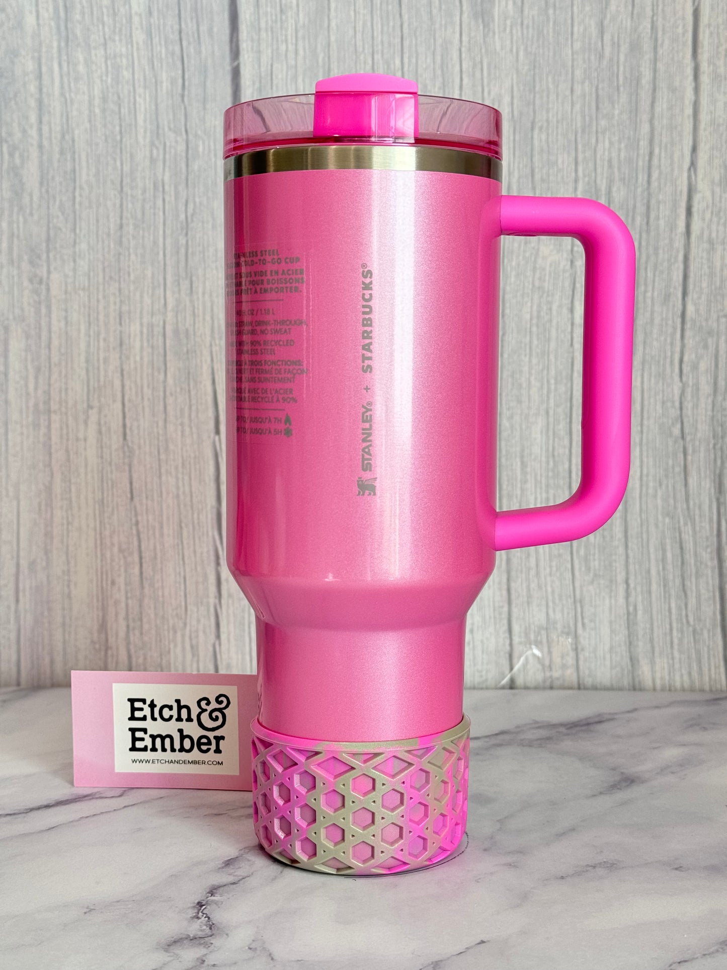 WINTER PINK REMIX WAFFLE Tumbler Boot -fits 20-40oz New!