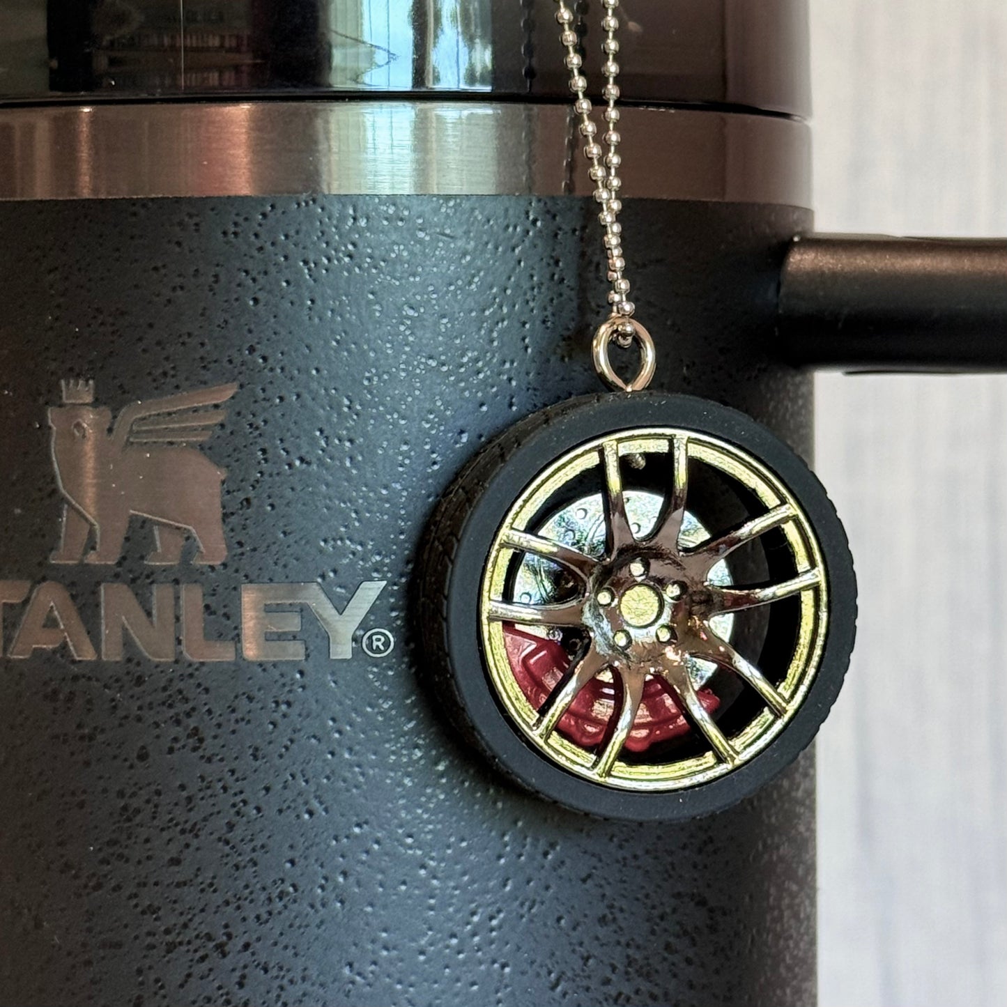 Racecar Wheel Charm - Tumbler Handle Charm