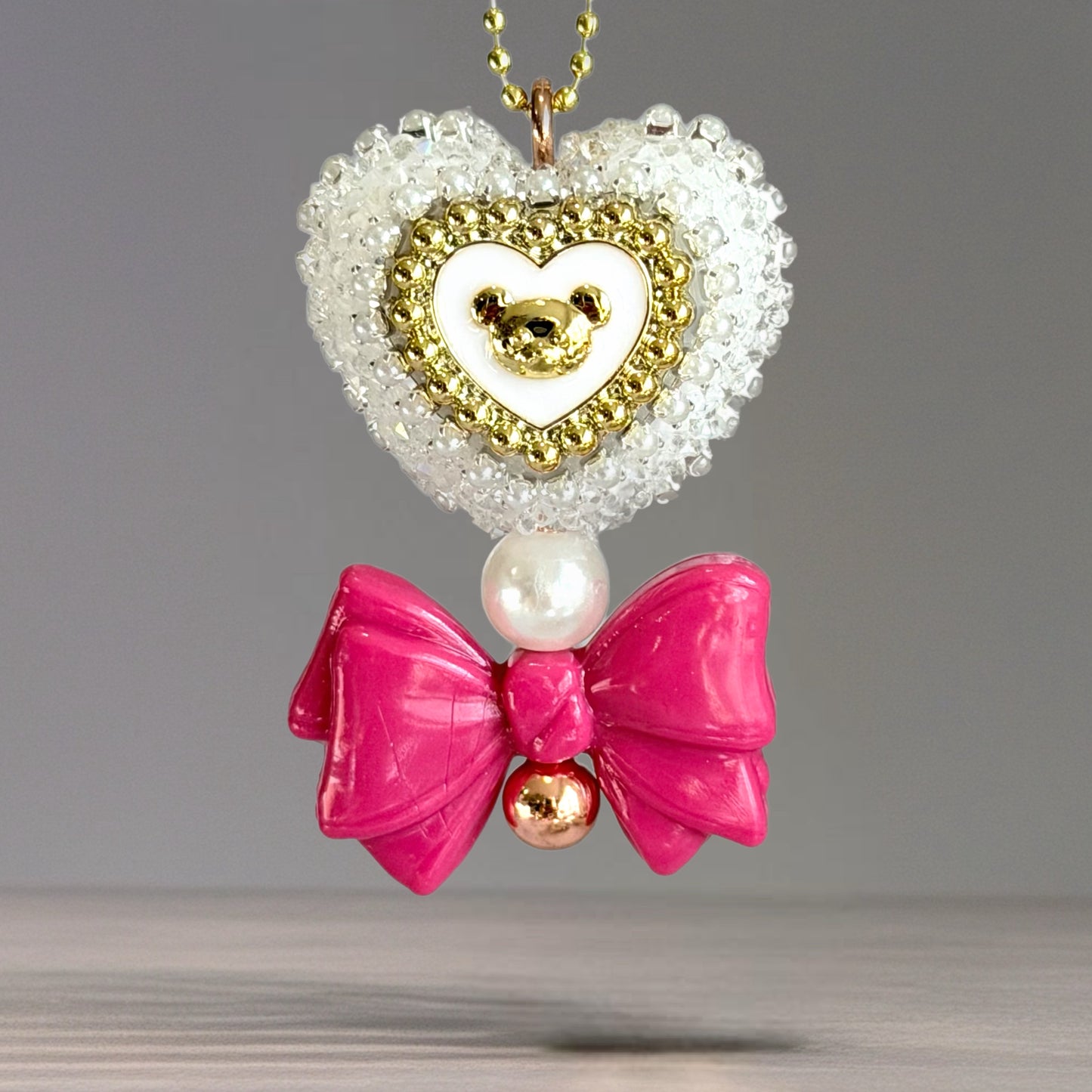 Blushing Bow Charm - Tumbler Handle Charm