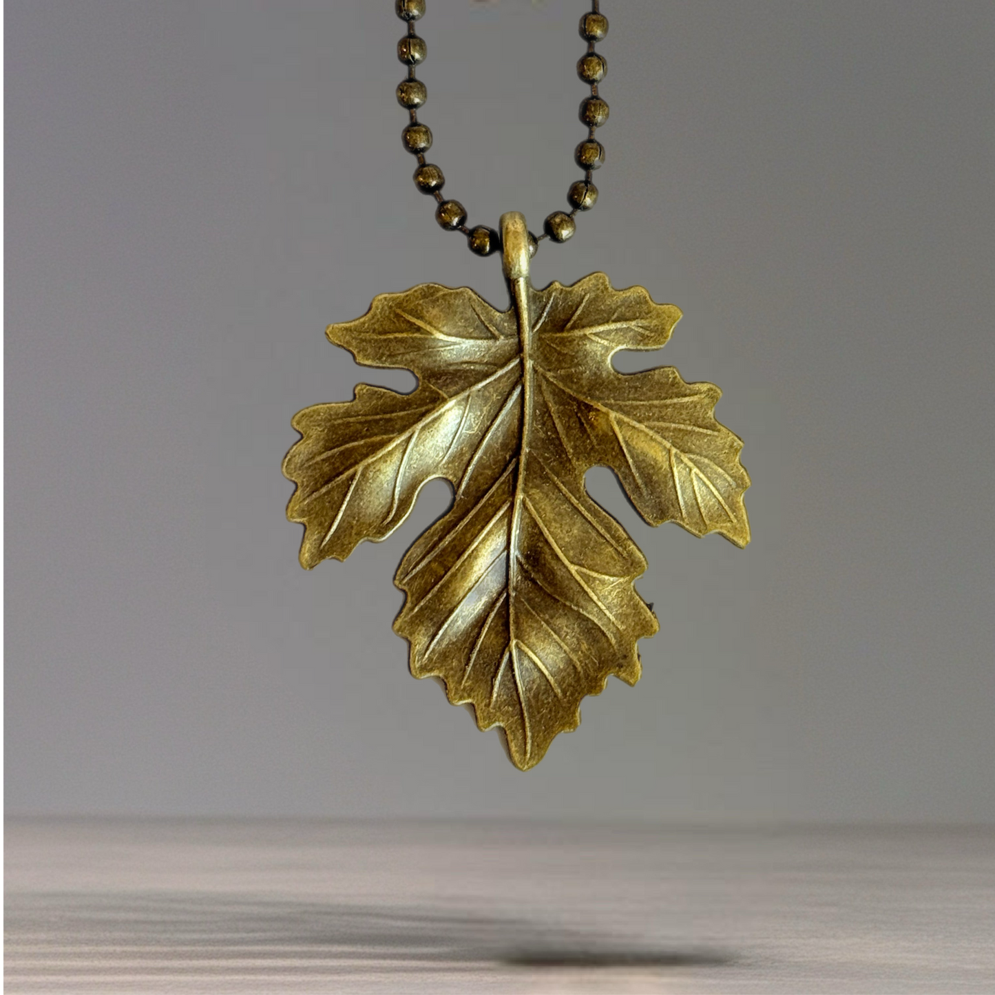 Metal Fall Leaf Charm - Tumbler Handle Charm