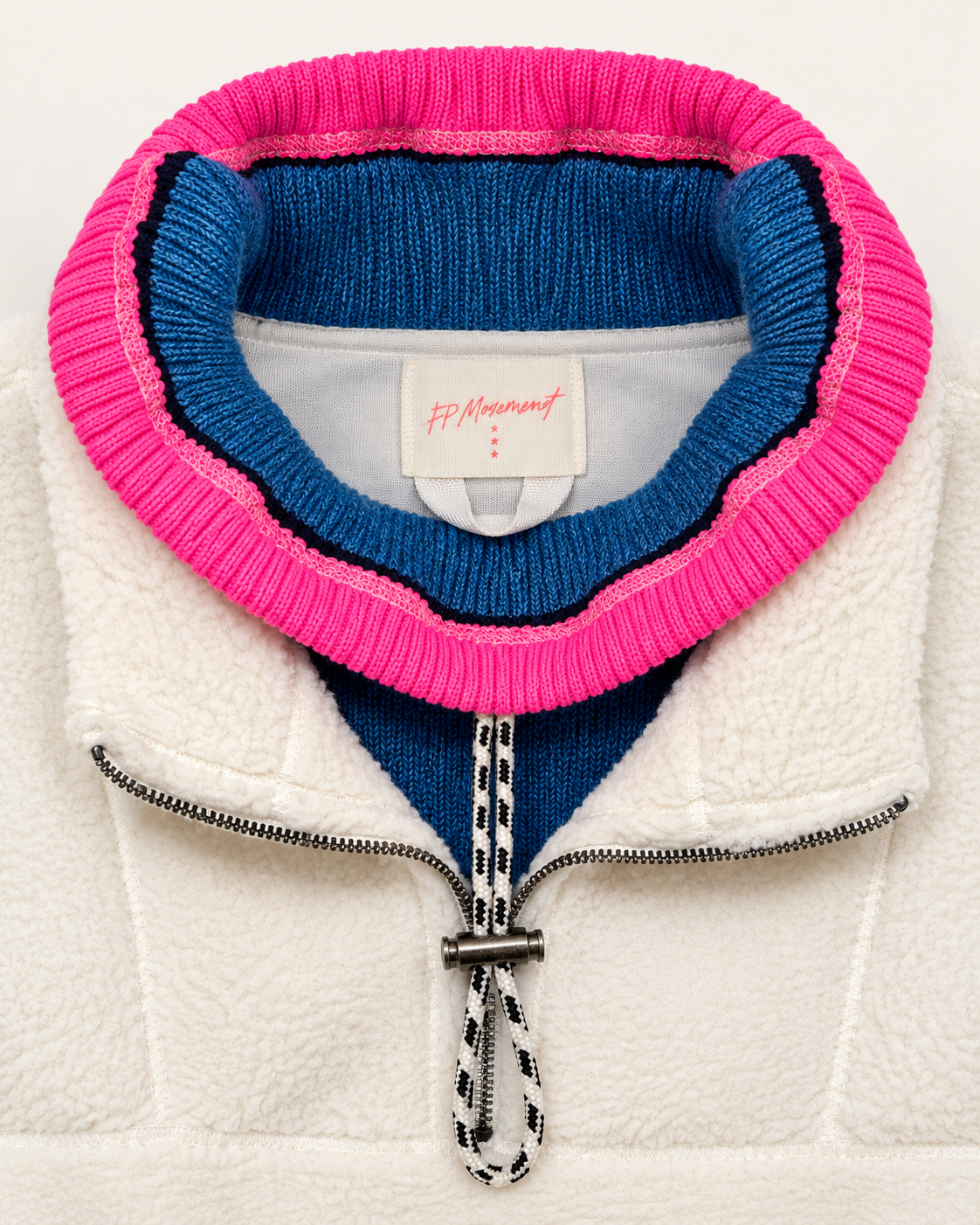 Free People Over The Rainbow Fleece — Ivory, Size Large