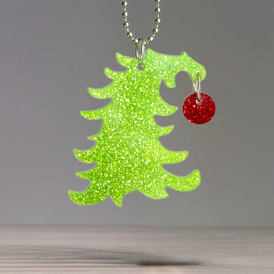 Glitter Who Tree Charm - Tumbler Handle Charm