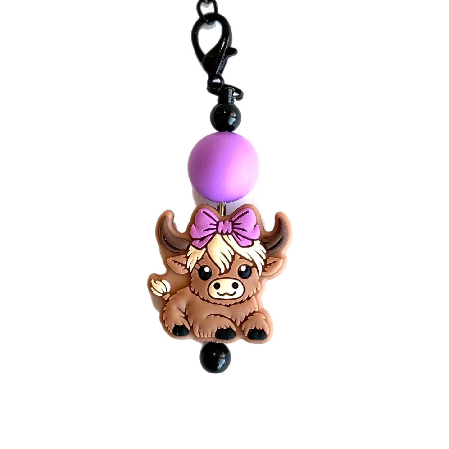 CUTIE HIGHLAND COW Charm - Tumbler Handle Charm