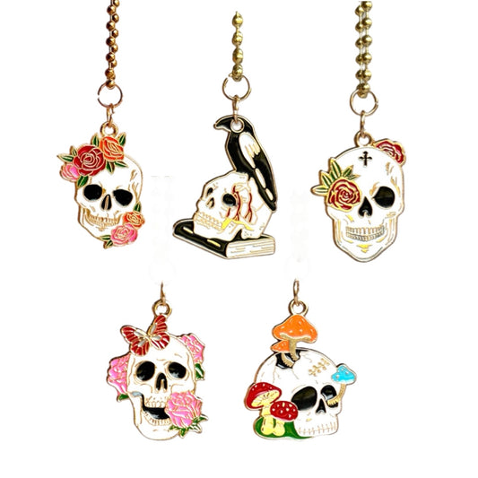 FLORAL SKULL Charm - Tumbler Handle Charm