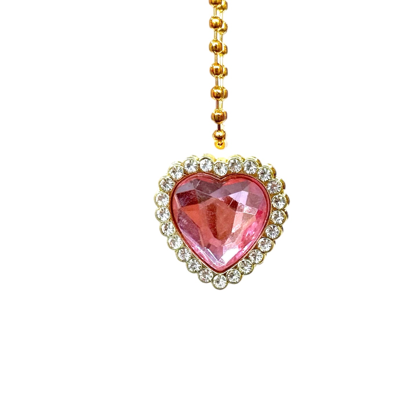 Faceted Heart Charm - Tumbler Handle Charm