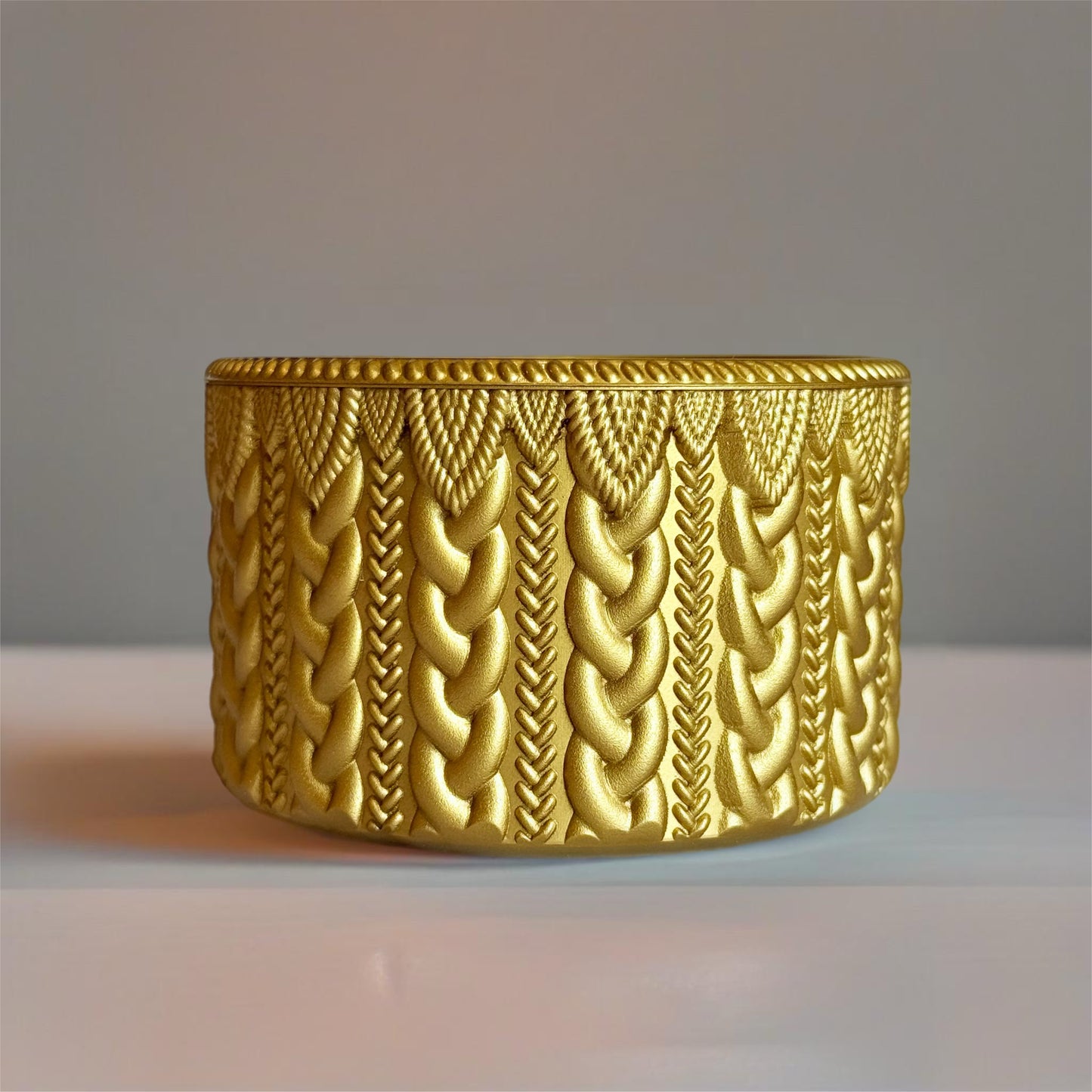 Gold Metallic MACRAME Tumbler Boot -fits 20-40oz