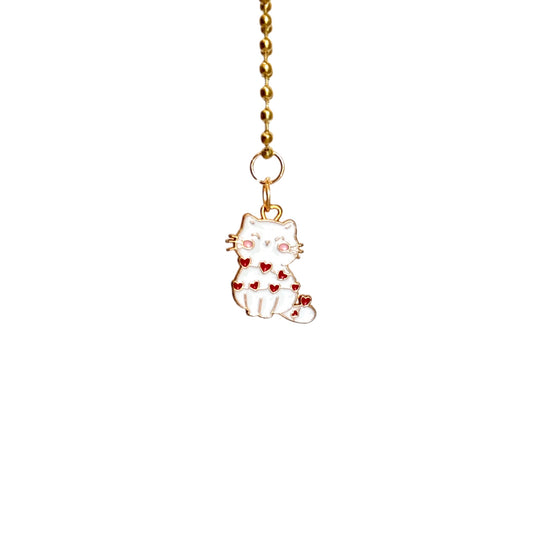 Lovey Kitty Charm - Tumbler Handle Charm