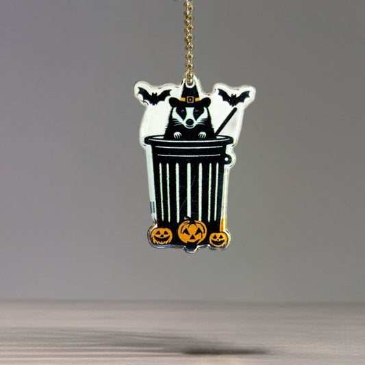 Halloween Opossum Charm - Tumbler Handle Charm