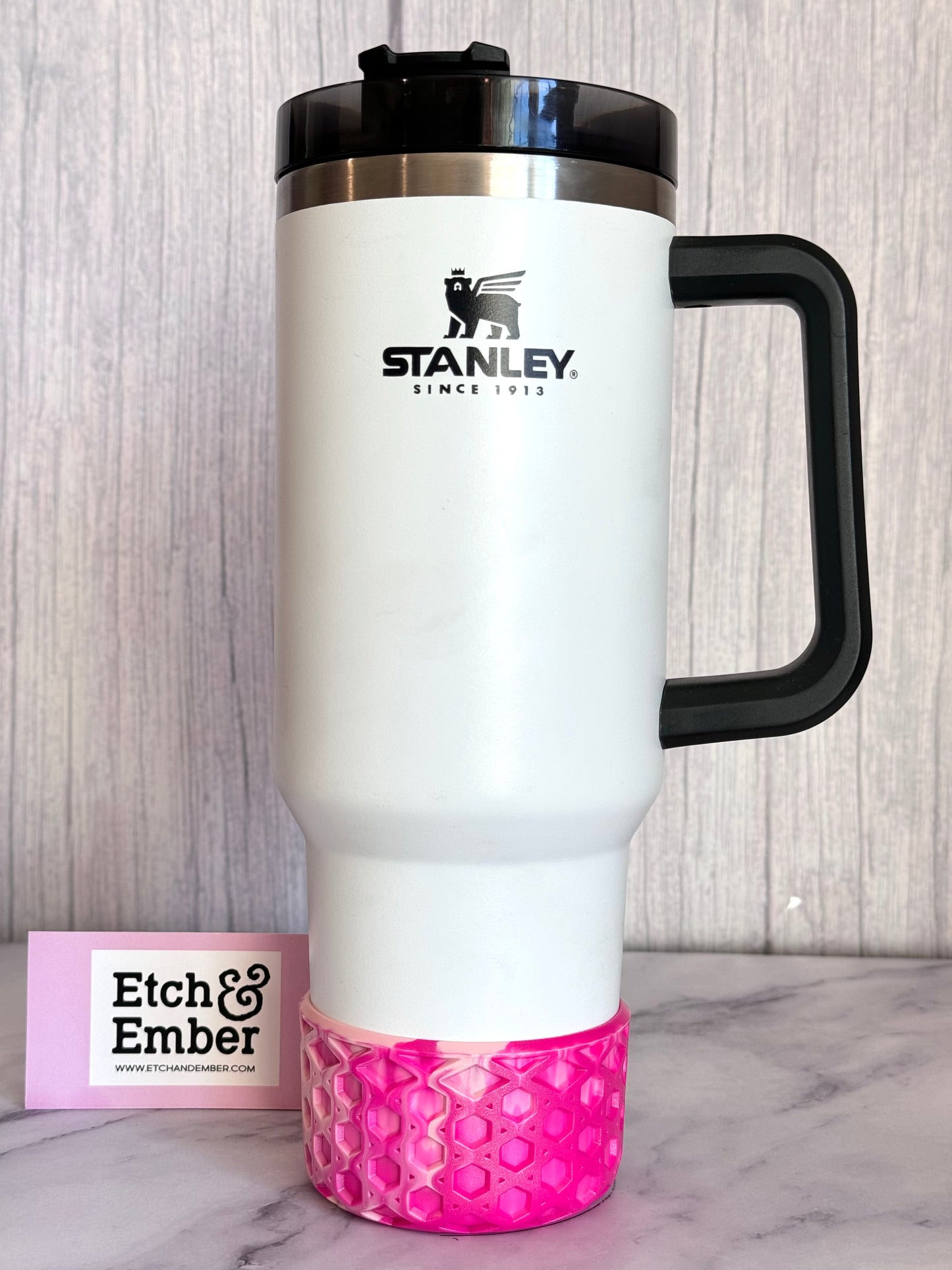 Flirty Flamingo Remix *SHIMMER* WAFFLE Tumbler Boot -fits 20-40oz