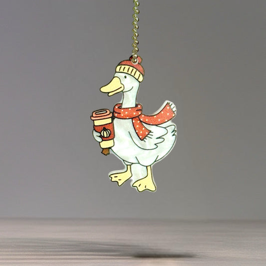 Sweater Weather Goose Charm - Tumbler Handle Charm
