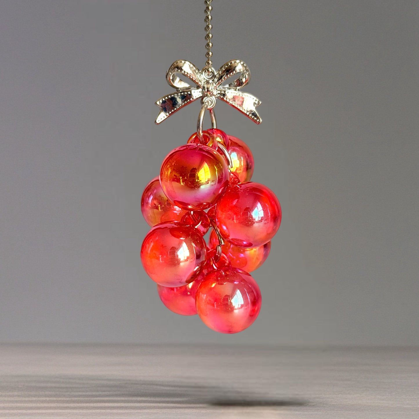Red Shimmer Bauble Charm - Tumbler Handle Charm