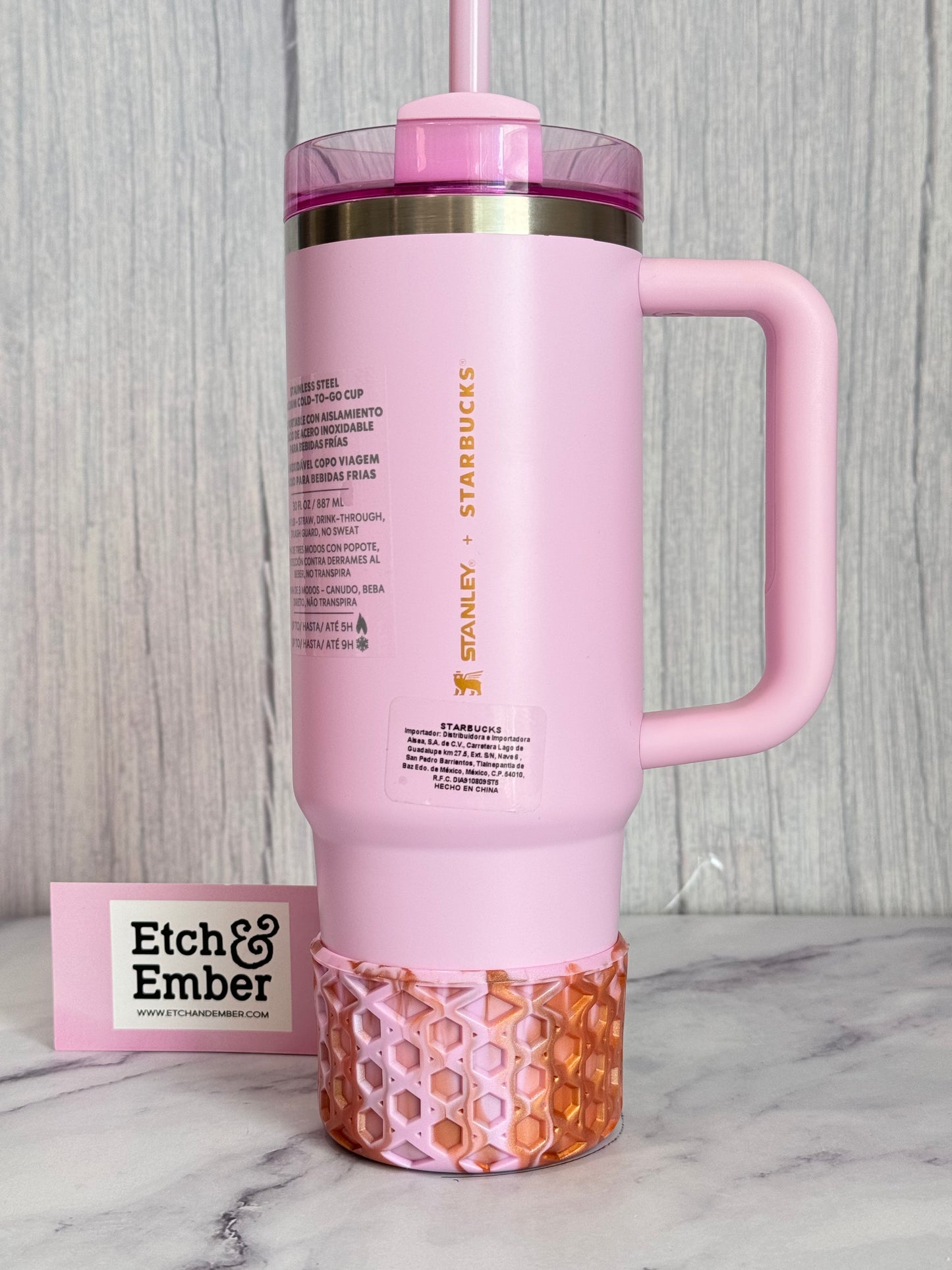 Mexico Pink Remix WAFFLE Tumbler Boot -fits 20-40oz New!