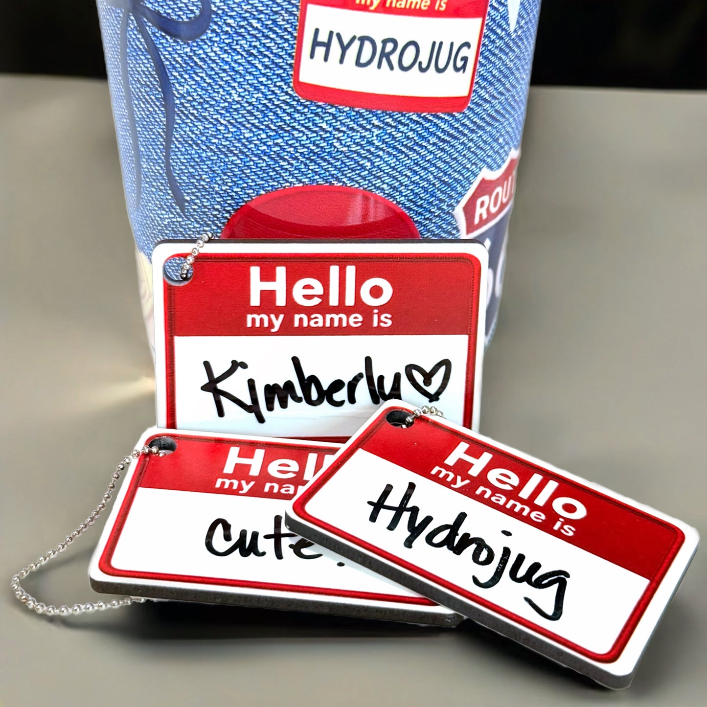 Name Tag Charm - Tumbler Handle Charm