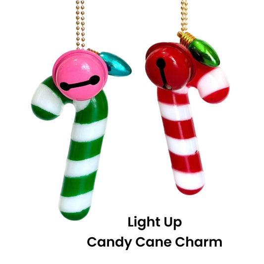 LIGHT UP Candy Cane Charm - Tumbler Handle Charm