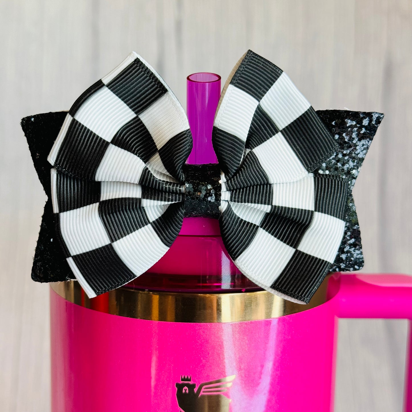 Checkers Tumbler Bow - Universal Fit