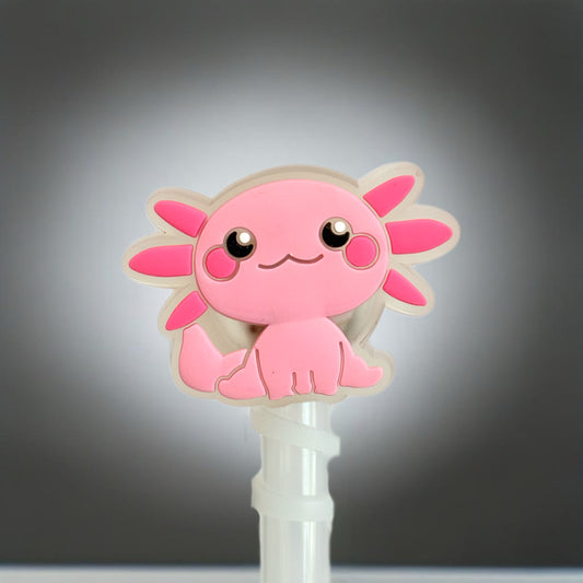 LED Light Up Axolotl Straw Topper