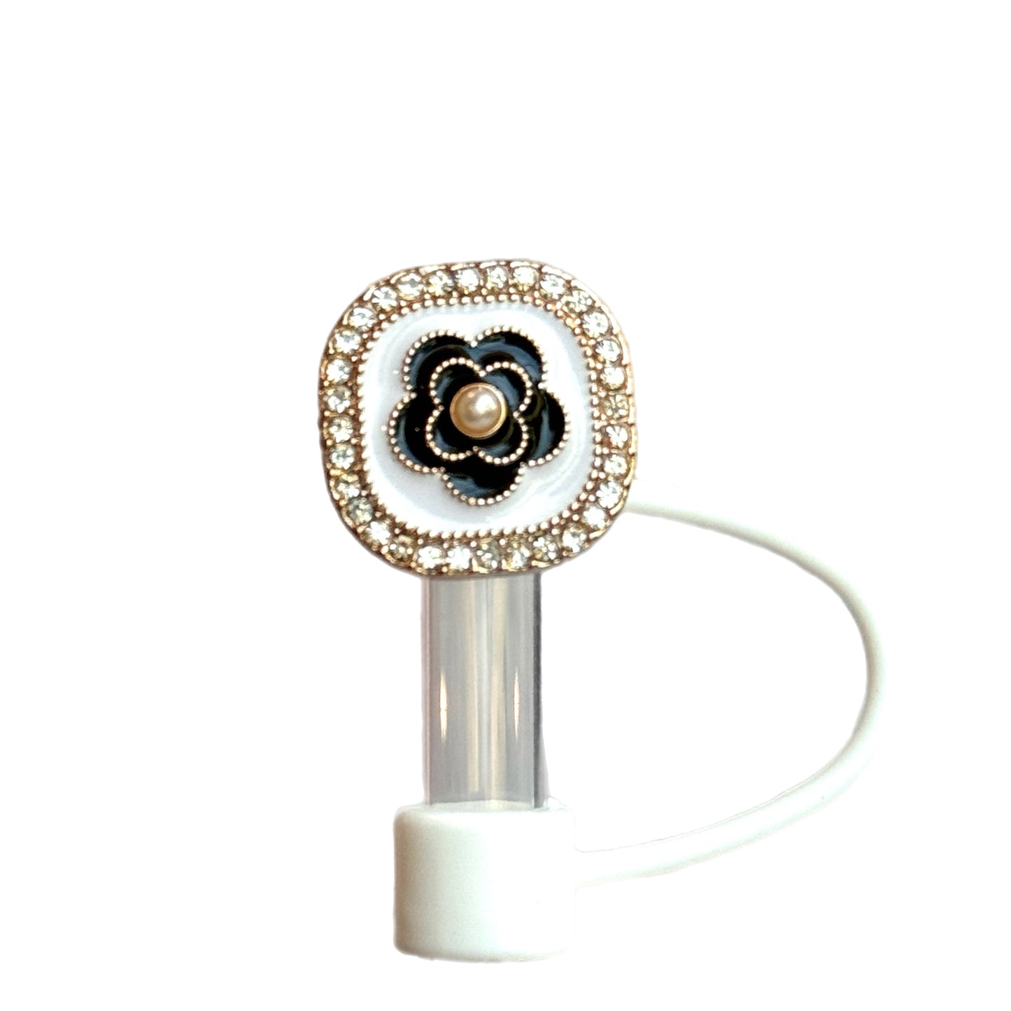 PEARL & DIAMONDS STRAW TOPPER - Tumbler Handle Charm